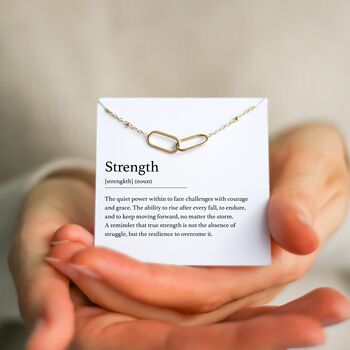 Strength Necklace – Encouragement Gift For Her, Tough Times Jewellery, Inspirational Present For Women, Resilience Gift, 7 of 7