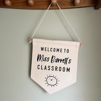 Personalised Teacher Classroom Banner Sign, 2 of 3