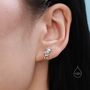 Sterling Silver Astronaut Stud Earrings, thumbnail 5 of 9