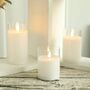 Set Of Three Glass Wax Flameless Candles, thumbnail 5 of 5