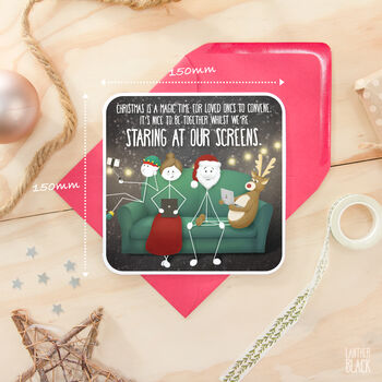 Screens Funny Christmas Card Son Daughter Brother Dad, 3 of 4