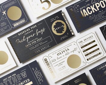 Holiday Reveal Boarding Pass Travel Ticket Gift, 9 of 9