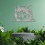 Metal Peaking Cat, Rusted Cat Wall Decor, Cat Gift, thumbnail 6 of 10