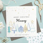 Merry Christmas From The Bump Foiled Card Blue, thumbnail 1 of 4