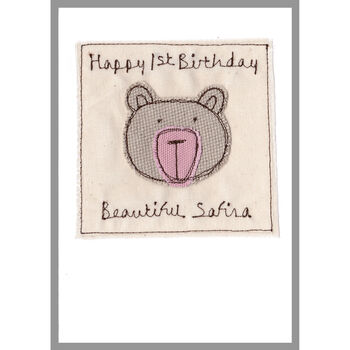 Personalised Bear Birthday Card For Her, 8 of 12