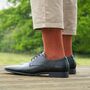 Lux Taylor Orange Luxury Crew And Trainer Men’s Socks, thumbnail 5 of 7