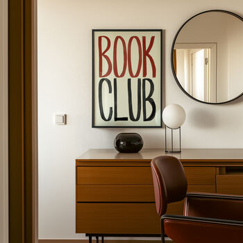 Book Club Typography Bold Wall Art Print, 3 of 12