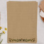 A5 Kraft Letter Writing Paper With Botanical Border, thumbnail 1 of 4