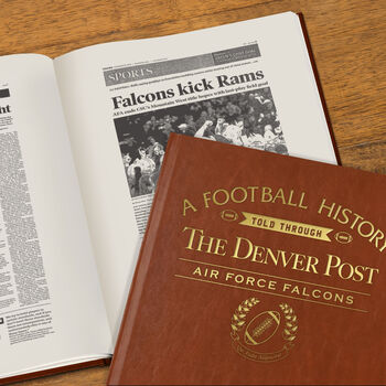 Air Force Falcons College Football Personalised Gift Newspaper History Book, 6 of 12