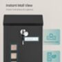 Wall Mounted Post Box With Lock And Nameplate, thumbnail 5 of 7