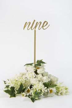 Wedding Table Numbers Pack Of Six, 8 of 10