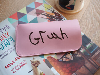 Your Child's Handwriting Leather Glasses Case, 2 of 8