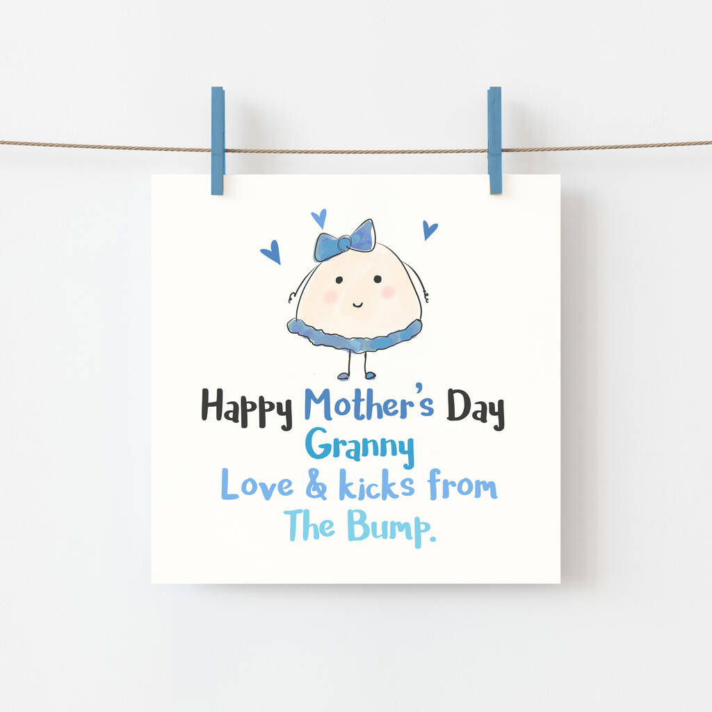 Happy Mother's Day Grandmother Blue Bump Card, 1 of 3