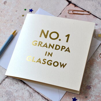 No.One Grandpa Location Gold Foiled Card, 3 of 3