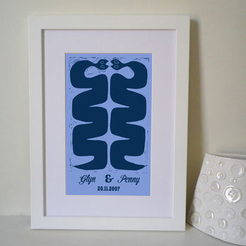 Personalised 'Happy Snakes' Anniversary Print, 3 of 8