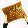 Personalised Velvet Butterfly Trail Make Up Bag Bag, thumbnail 9 of 12