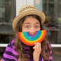 Children's Hanging Wooden Rainbow Of Hope To Colour, thumbnail 2 of 7