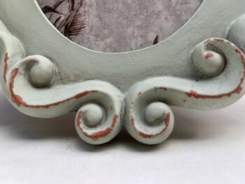Oval Green Painted Photo Frame 5x6 Inch Vintage Style Home Decor, 5 of 8