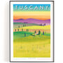 Tuscany, Italy Travel Print, Option To Personalise, thumbnail 1 of 3