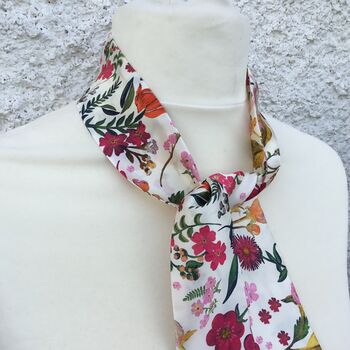 Liberty 100% Silk Skinny Scarf In Floral, 3 of 6