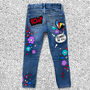 Kids Personalised Hand Painted Jeans, thumbnail 5 of 12