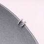 Sterling Silver Crystal Cluster Earrings Studs, thumbnail 3 of 3