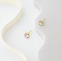 Round Swarovski Crystal Stone Stud Earrings, thumbnail 6 of 7