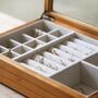 Personalised Glass Top Wooden Jewellery Box, thumbnail 8 of 12