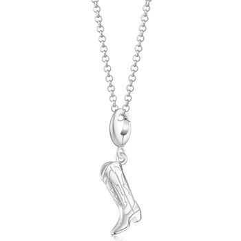 Cowboy Boot Charm Necklace, Sterling Silver Or Gold Plated, 3 of 9