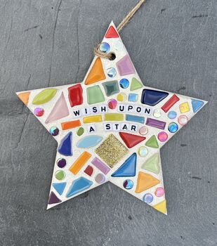 Wish Upon A Star Child’s Mosaic Christmas Craft Kit, 3 of 4
