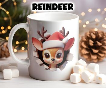 Personalised Christmas Animal Breakout Gift Mug, 5 of 7