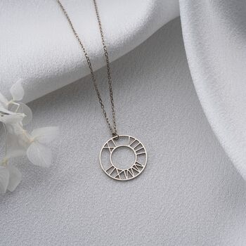 'A Moment In Time' Roman Numeral Necklace, 9 of 9