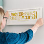 Personalised Golden Wedding Anniversary Coordinates Print – 50th Wedding Anniversary Gift, thumbnail 2 of 4