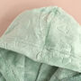 Personalised Baby Dressing Gown Floral Or Dino Print, thumbnail 8 of 12