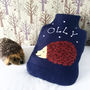 Hedgehog Personalised Hot Water Bottle Cover Gift, thumbnail 3 of 6
