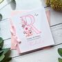 Handmade Pink Monogramed Birthday Card, thumbnail 2 of 10