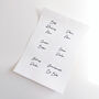 Large Round White Script Waterproof Personalised Labels, thumbnail 2 of 8