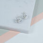 Onslow Sterling Silver Double Knot Stud Earrings, thumbnail 1 of 4