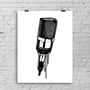 Microphone Open Edition Art Print A3, thumbnail 3 of 3