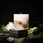 Botanical Pillar Scented Candle, Rose Or Lavender, thumbnail 3 of 8