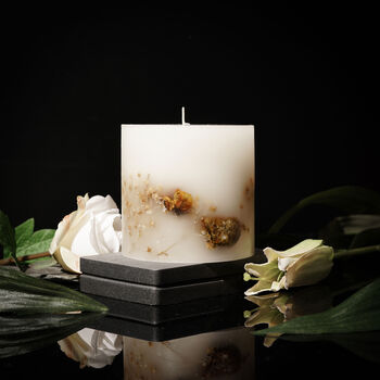 Botanical Pillar Scented Candle, Rose Or Lavender, 3 of 8