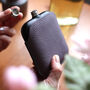 Black Hip Flask And Personalised Italian Leather Sleeve, thumbnail 1 of 4