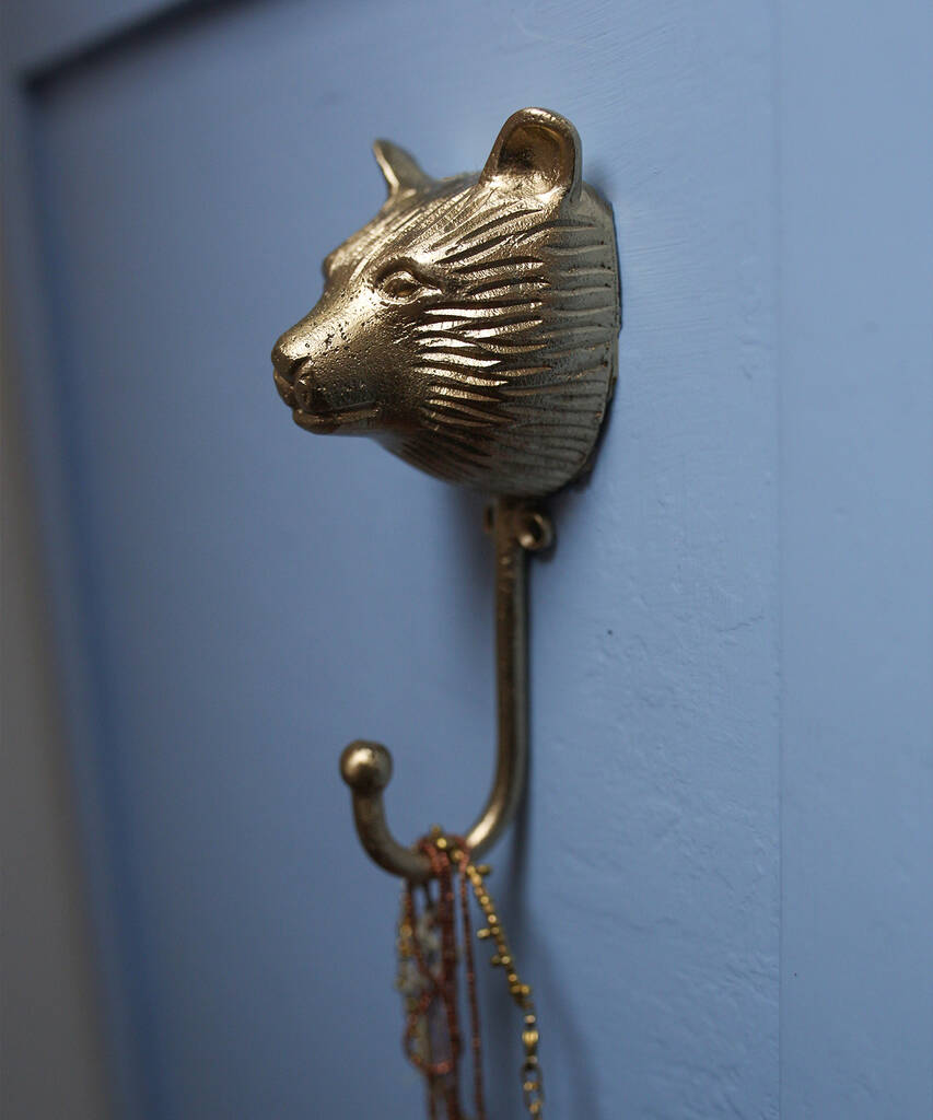 Brass Bear Coat Hook By horsfall & wright