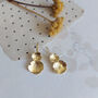 Statement Pressed Flower Earrings Gold Plated, thumbnail 3 of 12