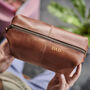 Dad Leather Wash Bag, thumbnail 2 of 6