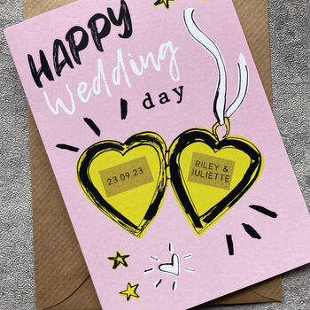 Personalised Congratulations On Your Wedding Day Card, 3 of 7