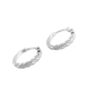 Crystal Huggie Hoop Earrings, thumbnail 2 of 5