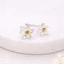 Sterling Silver And Gold Daffodil Stud Earrings – 6mm, thumbnail 1 of 9