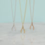 Wishbone Necklace For Luck, thumbnail 5 of 6