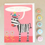 Personalised Bubble Zebra Card, thumbnail 3 of 4